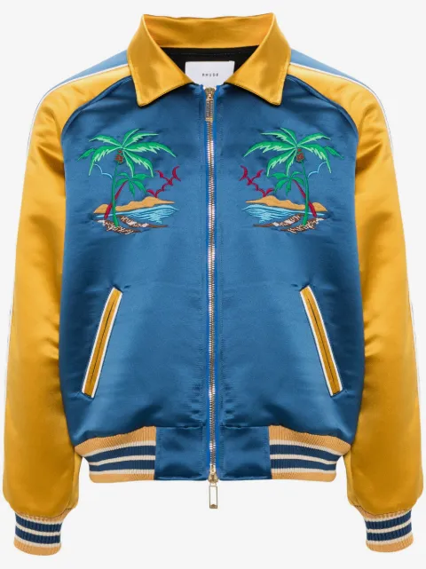 RHUDE Palms Eagles Souvenir Bomberjacke