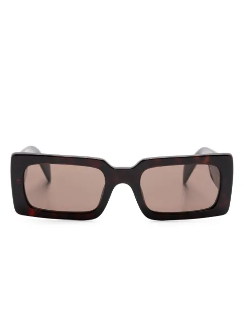 Prada Eyewear نظارة شمس بإطار مستطيل وتأثير صدف السلحفاة