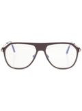 TOM FORD Eyewear pilot-frame glasses - Brown