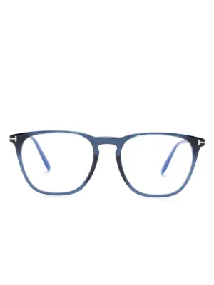 Off-White Eyewear スクエアメガネフレーム | ブルー | FARFETCH JP