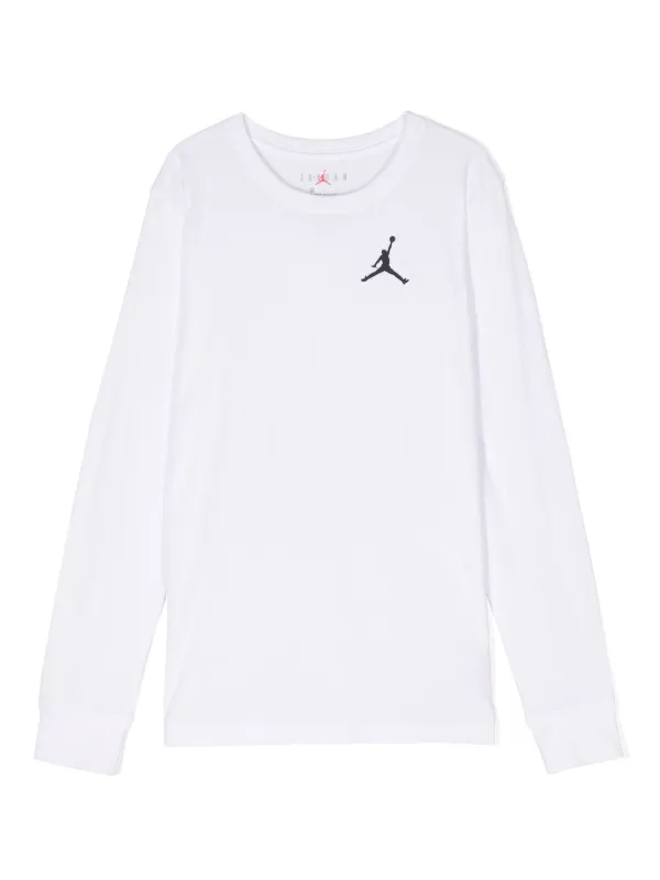 Jordan Kids Jumpman embroidered long sleeve T shirt White FARFETCH KW