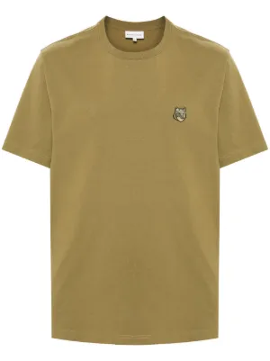Maison Kitsuné Bold Fox Head Cotton T-shirt | Grey | FARFETCH JO