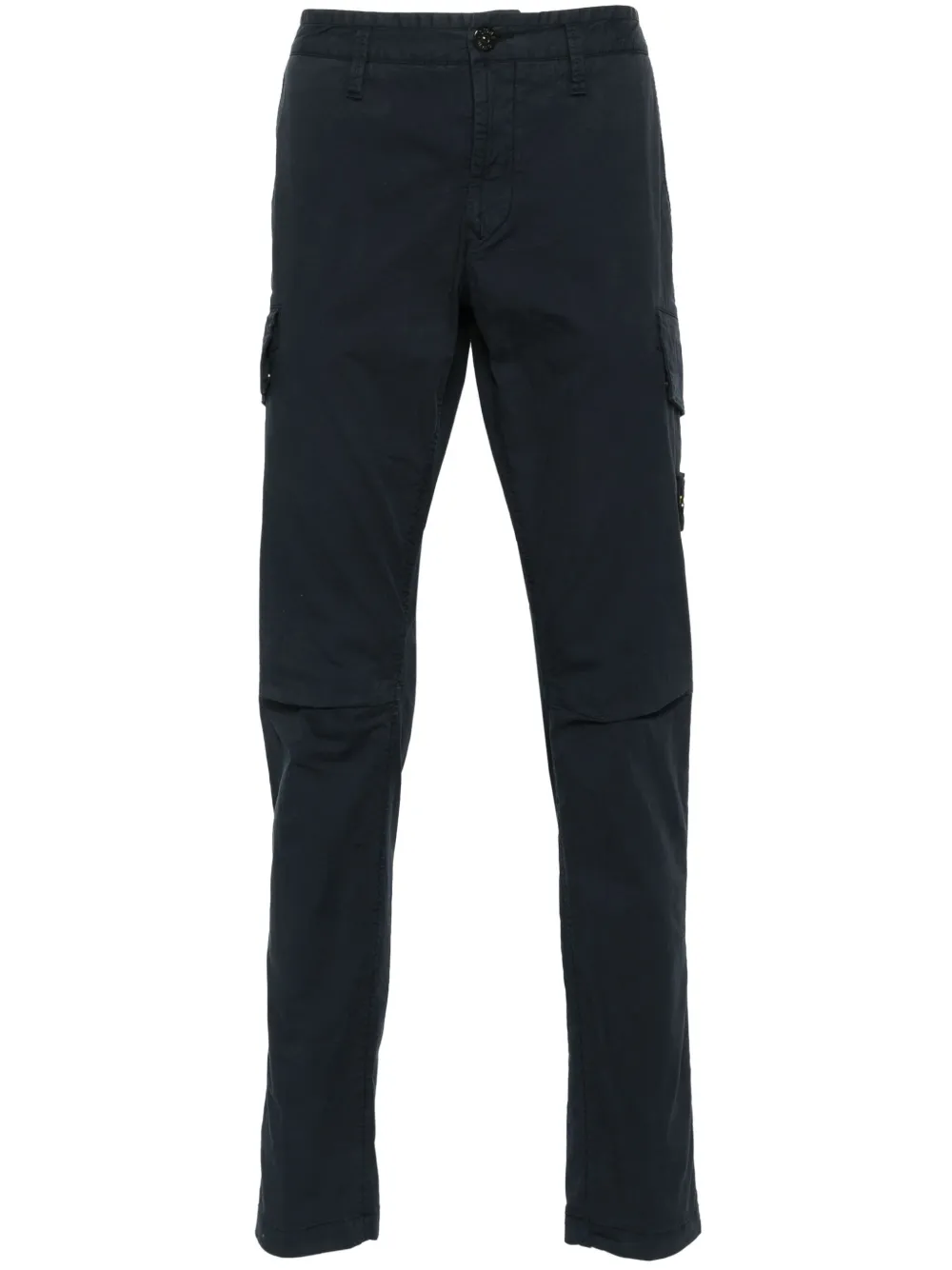 Stone Island Broek met Compass-logopatch en toelopende pijpen Blauw