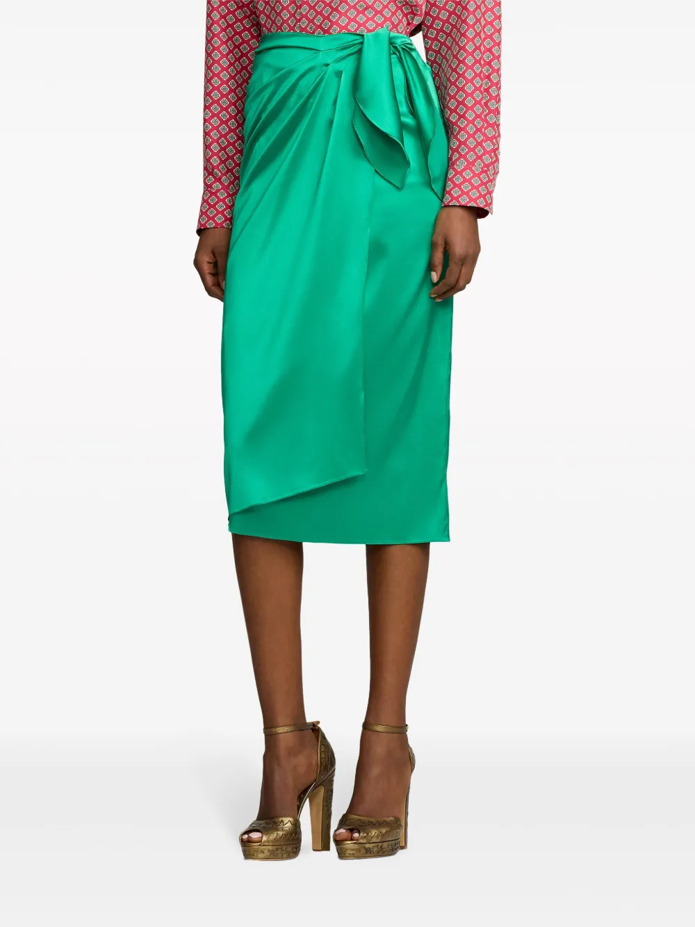 Ralph Lauren Collection Zijden rok Groen