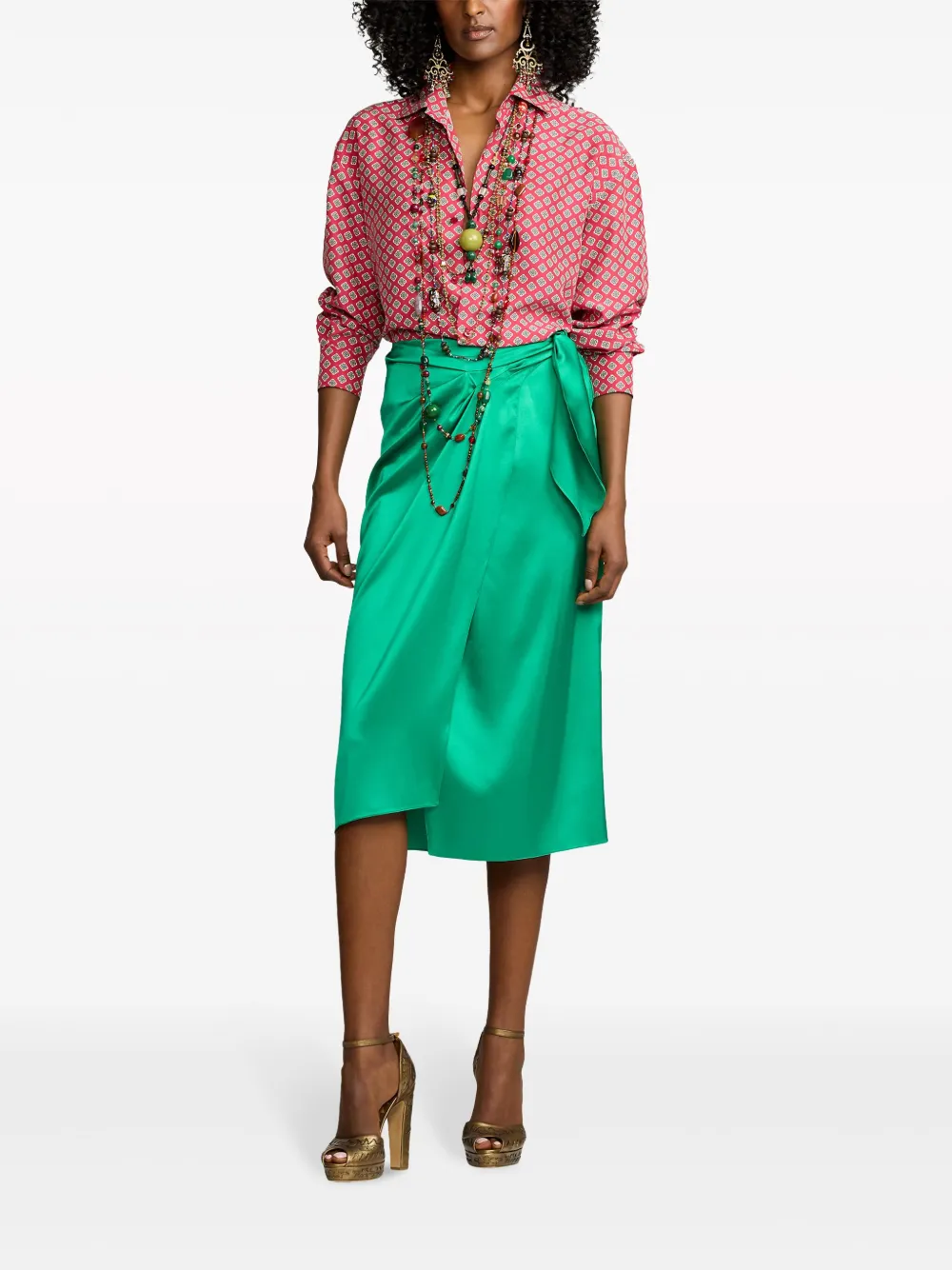Ralph Lauren Collection Zijden rok - Groen
