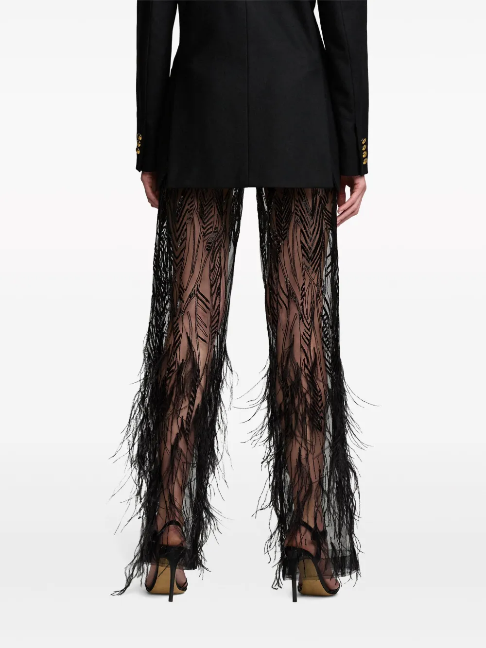 Polo Ralph Lauren Bradlee Embellished Tulle Pant In Black