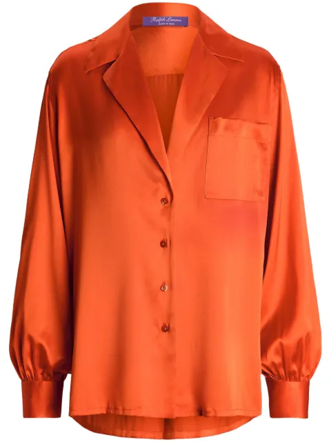 Ralph Lauren Collection stretch-silk long-sleeve shirt