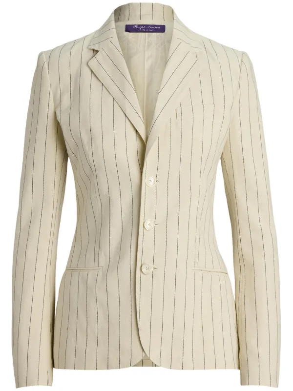 Ralph Lauren Collection Skye Pinstripe-print Blazer in Neutrals