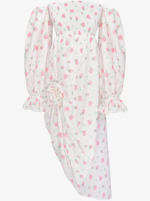 Sleeper Atlanta rose-print linen dress
