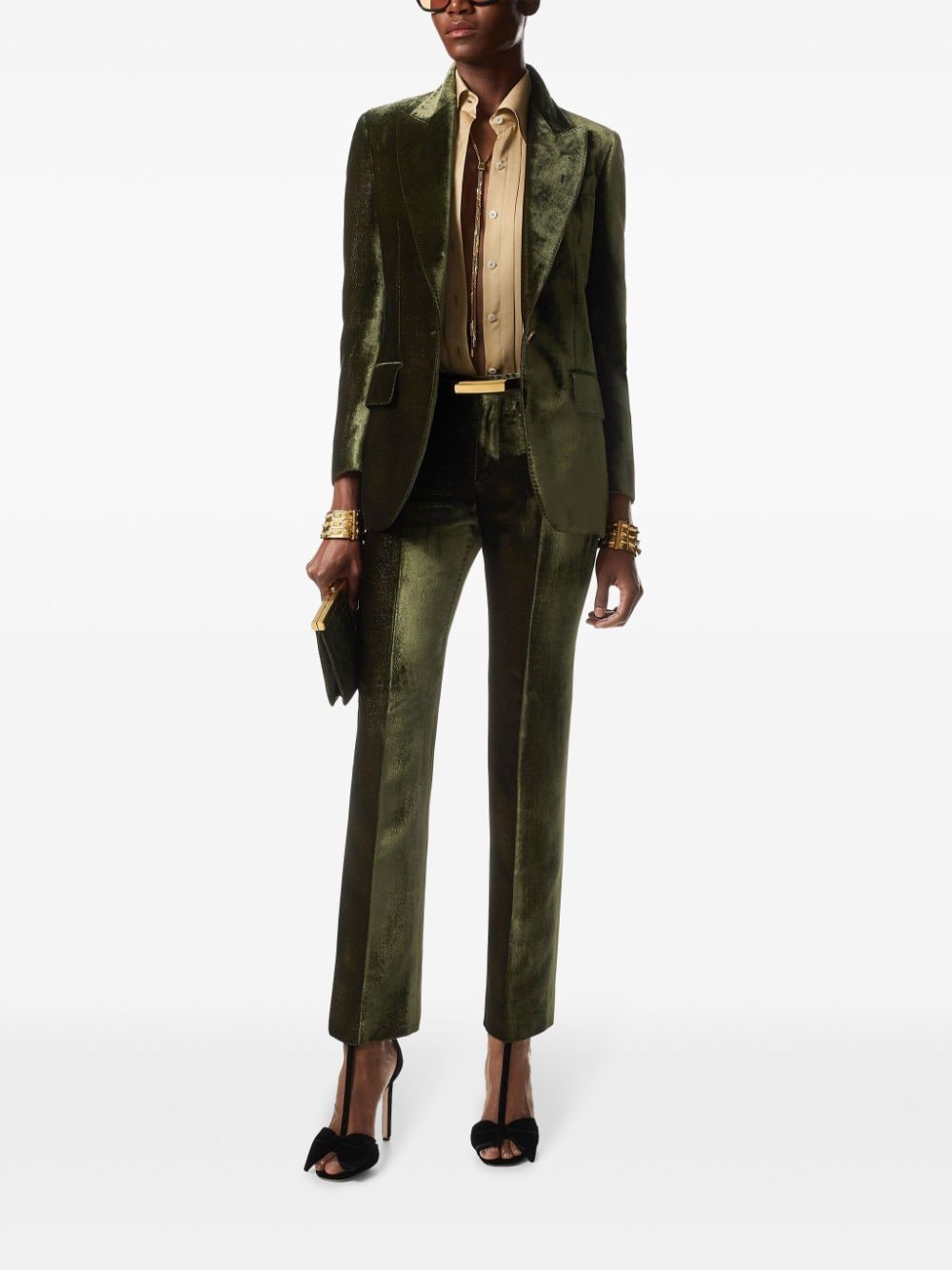 Shop Tom Ford Plisse-panel Silk Shirt In Neutrals