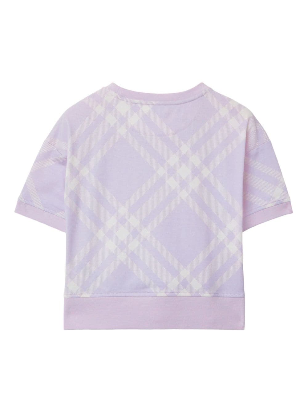 Shop Burberry Nova Check Cotton T-shirt In Violett