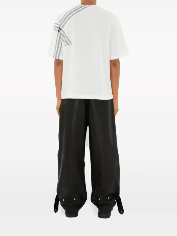 Burberry Check Sleeve Cotton T-shirt | White | FARFETCH