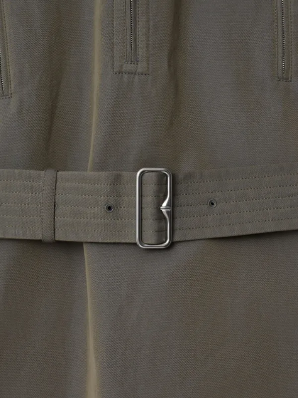 【関税＆送料込み】Burberry Linen Dress Burberry zip-detail cotton-linen Dress | Grey | FARFETCH
