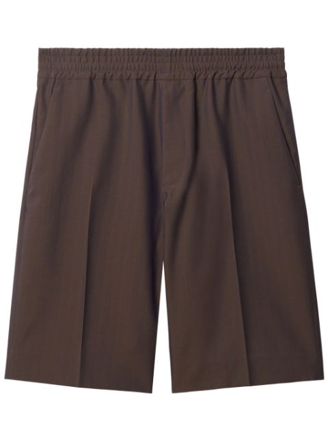 Burberry tailored wool herringbone shorts