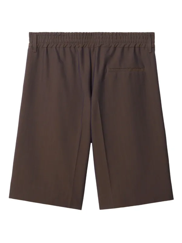 ショートパンツ Burberry TAILORED WOOL SHORTS Burberry Tailored Wool Herringbone Shorts | Brown | FARFETCH