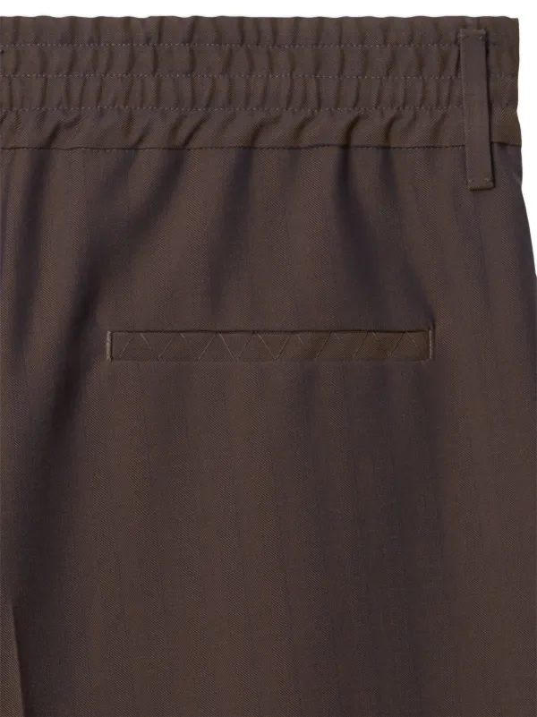 ショートパンツ BURBERRY TAILORED WOOL SHORTS Burberry Tailored Wool Herringbone Shorts | Brown | FARFETCH