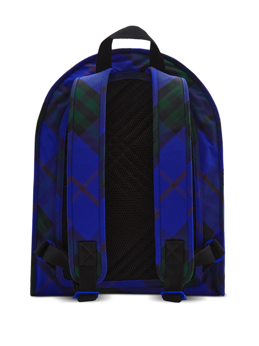 Shop Burberry Shield  Check-print Backpack In Blue