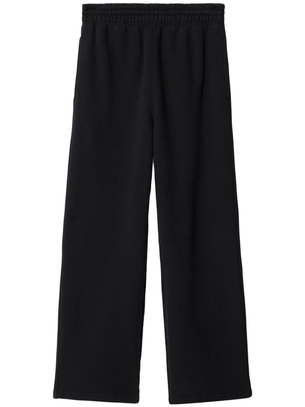 Burberry Ekd Embroidered Straight-leg Trousers In Black