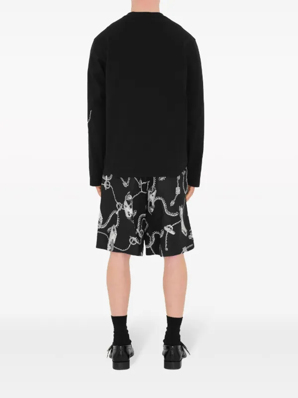 Burberry Knight Hardware Cotton Sweatshirt | Black | FARFETCH