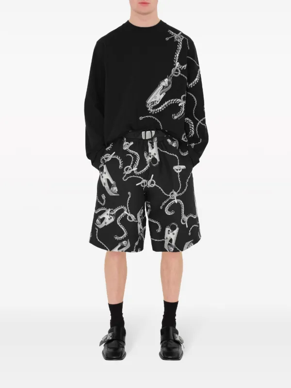 Tシャツ・カットソー BURBERRY Black Cotton Sweatshirt Burberry Knight Hardware Cotton Sweatshirt | Black | FARFETCH