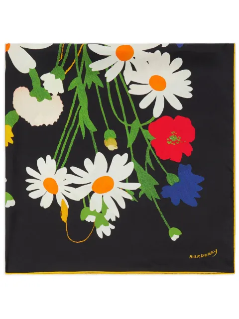 Burberry Lenço de seda com estampa floral