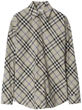 Burberry Checked Cotton Shirt Neutrals FARFETCH IE