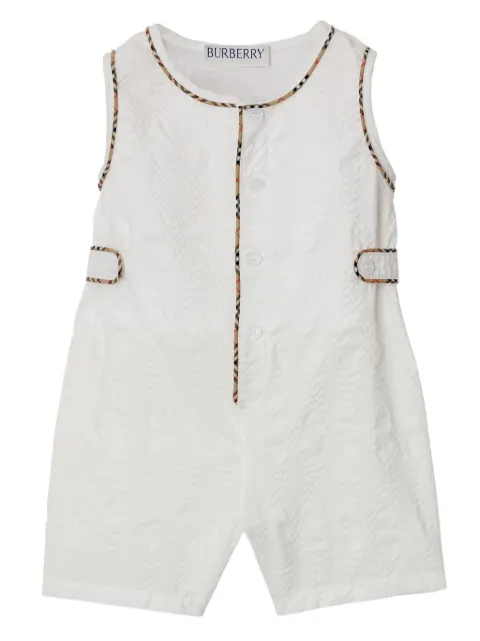 Burberry Kids set de romper con ribete a cuadros