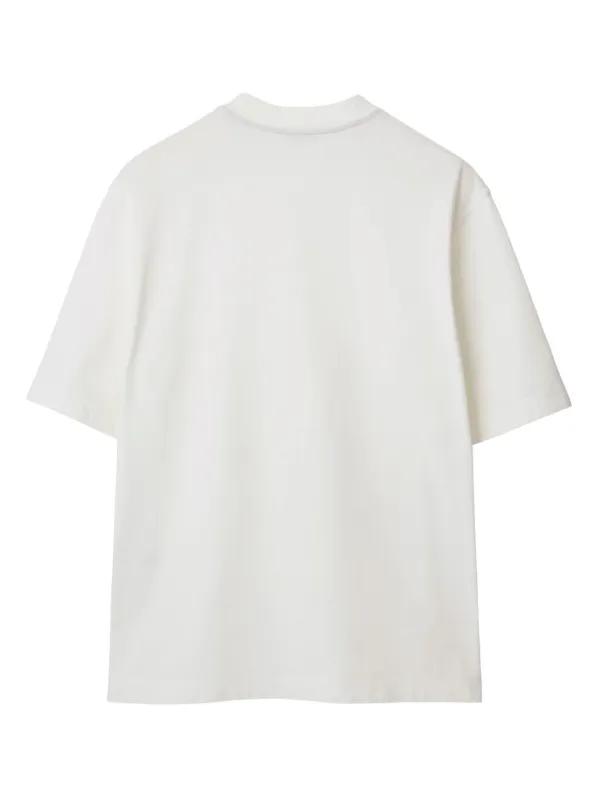 Burberry Equestrian Knight Cotton T-shirt | White | FARFETCH