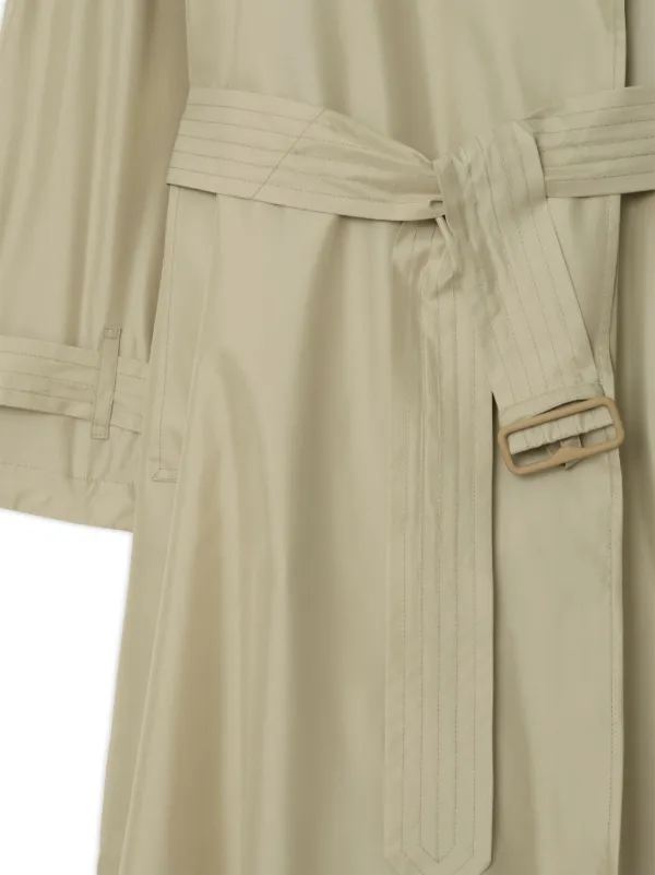 トレンチコート BURBERRY Ivory Silk Trench Coat Burberry Ivory Silk Trench Coat | italist