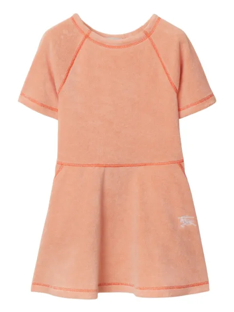 Burberry Kids EKD-embroidered towelling dress