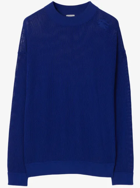 Burberry Equestrian Knight-appliqué mesh jumper