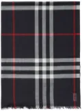 Burberry check wool-silk scarf - Black