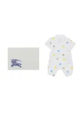 Burberry Kids Equestrian Knight cotton trouser set - White