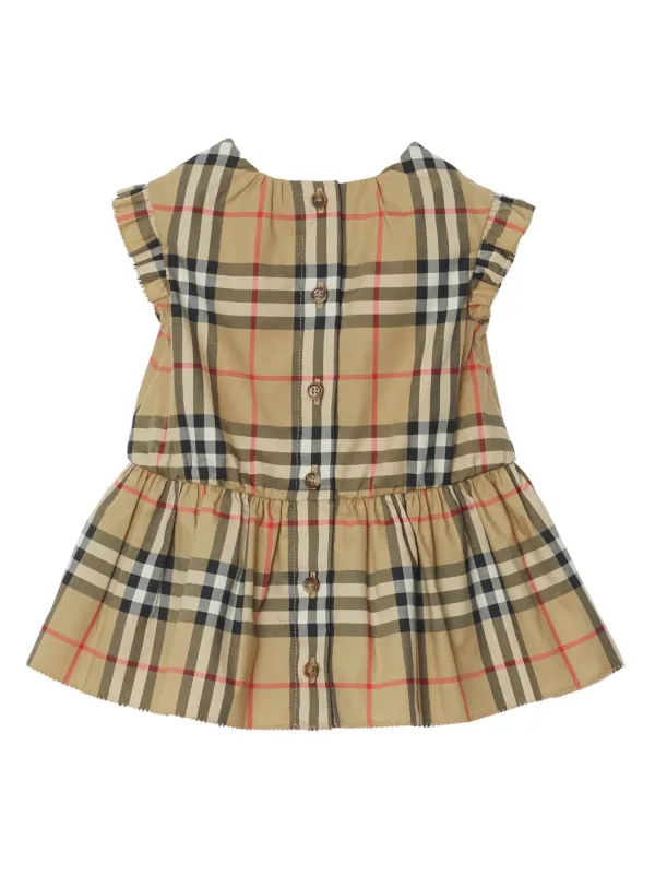 BURBERRY　CHILDREN Burberry Kids Vintage Check Babygrow | Neutrals | FARFETCH