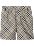Burberry Equestrian Knight Burberry Check cotton shorts - Neutrals