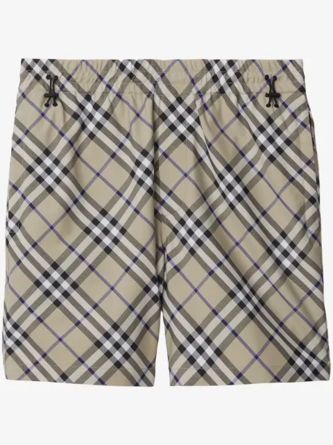Burberry Equestrian Knight Burberry Check cotton shorts