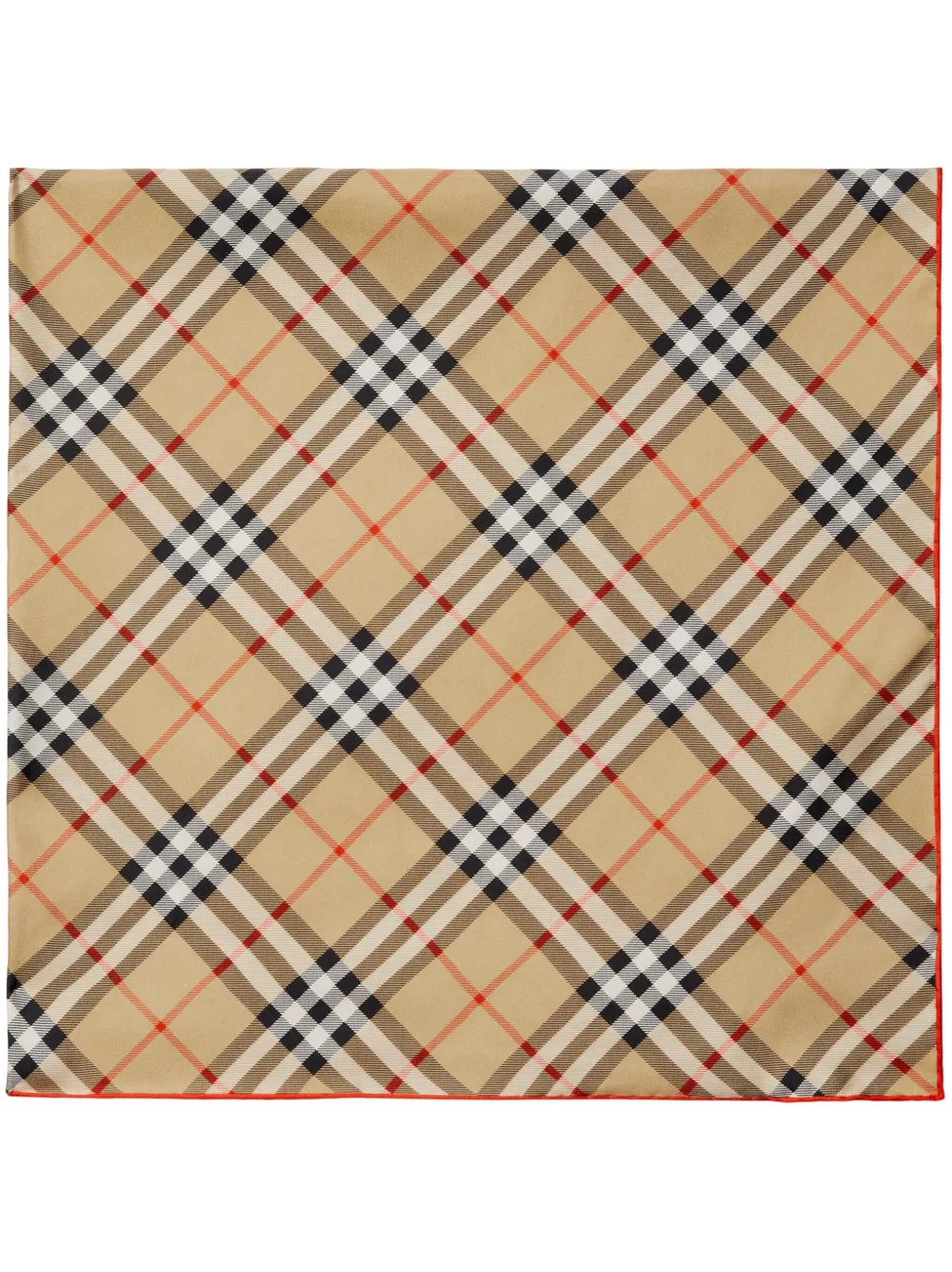 Shop Burberry Vintage Check Silk Scarf In Neutrals