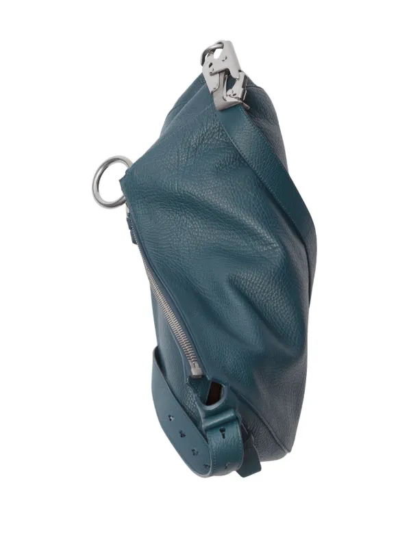 Burberry Knight レザー ショルダーバッグ M | ブルー | FARFETCH JP