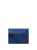 Burberry checked leather cardholder - Blue