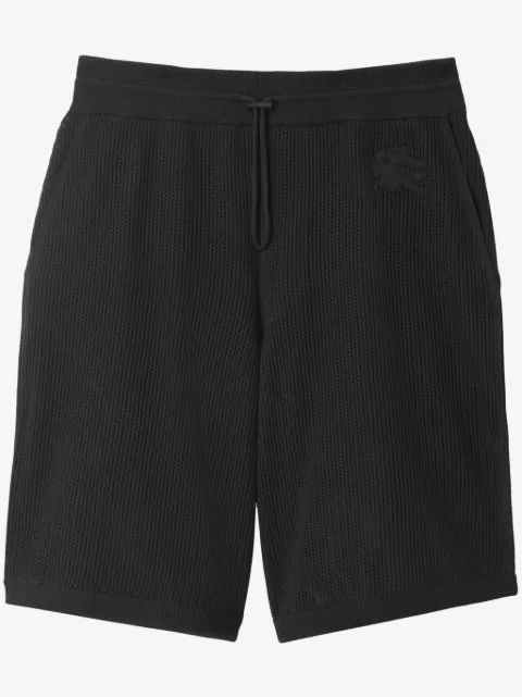 Burberry EKD-patch silk-cotton blend shorts