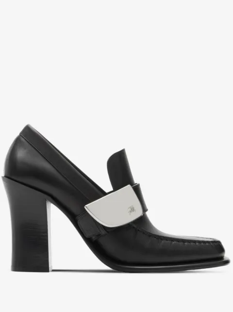 Burberry London Shield 90mm leather loafers