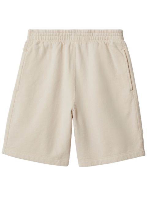 Burberry EKD-embroidered cotton track shorts Men