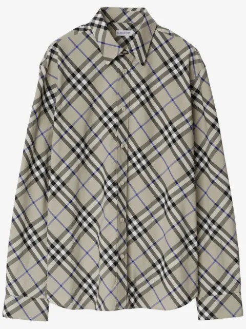 Burberry camisa con cuadros estampados