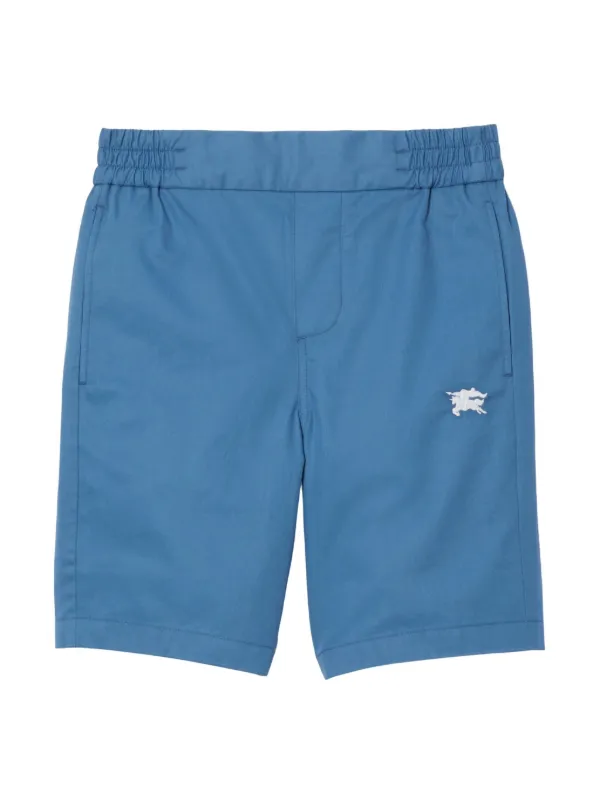 Burberry Kids EDK Embroidered Cotton Shorts Blue FARFETCH ID