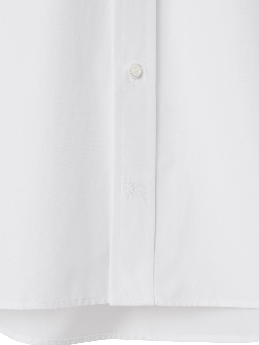 Shop Burberry Cotton Poplin Shirt In White