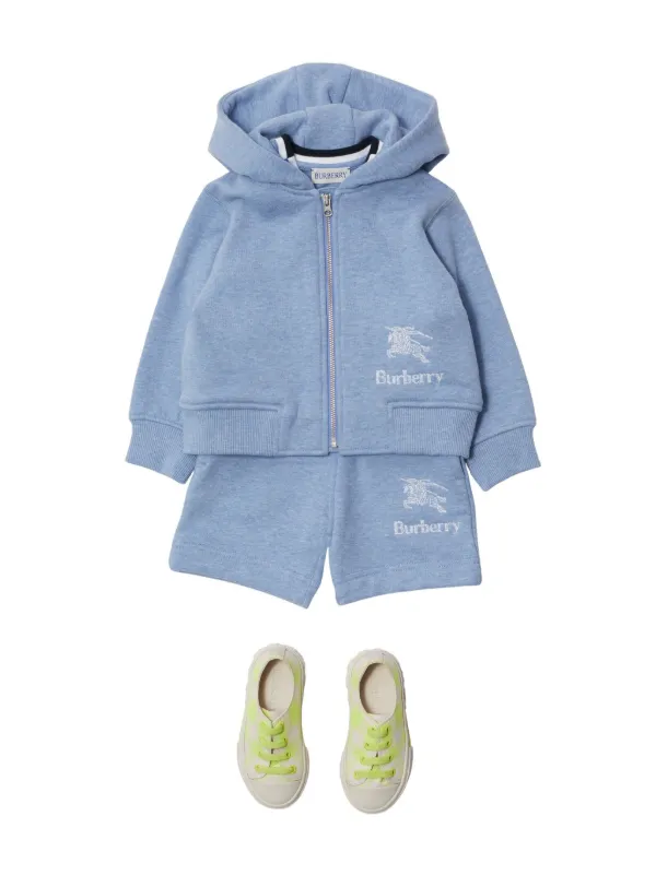 Burberry Kids logo-embroidered Short Set | Blue | FARFETCH
