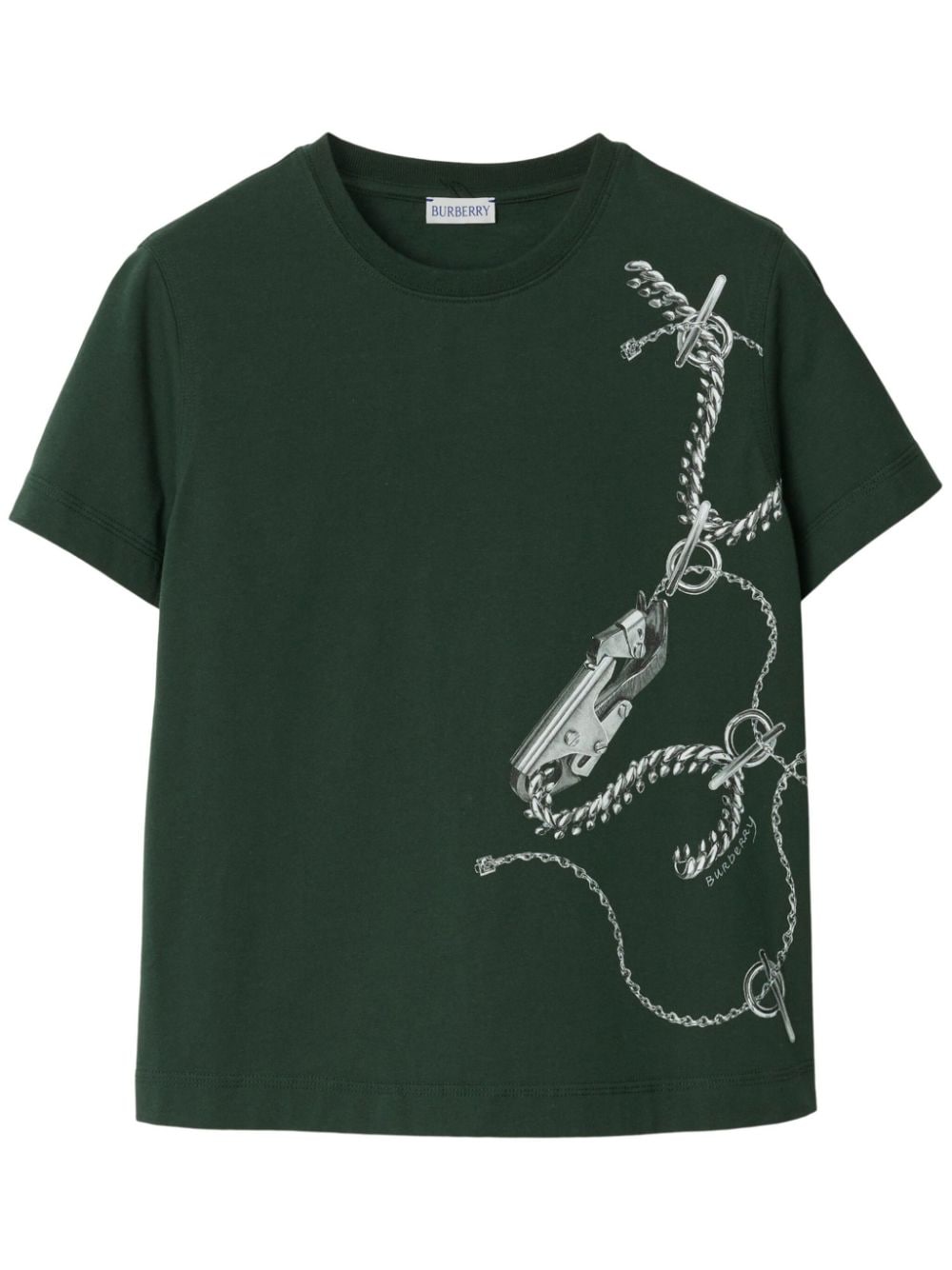 Burberry Graphic-print Cotton T-shirt In Green