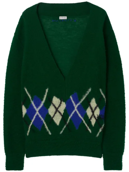 Pull en maille losanges - Burberry - Modalova