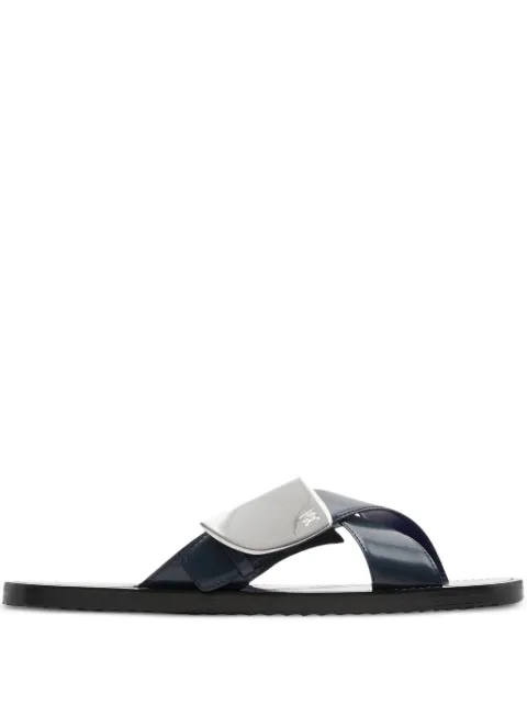 Burberry Stripe Shield EKD leather sandals Men