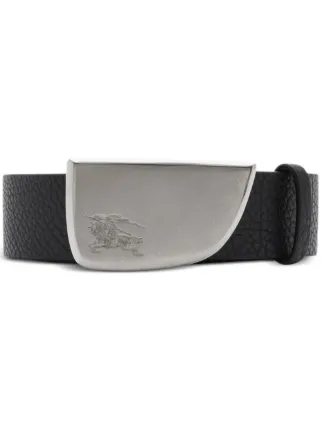 burberry plaque buckle leather belt